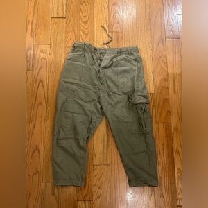 Free people green cargo pants size small